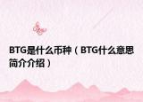 BTG是什么币种（BTG什么意思简介介绍）