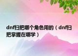 dnf扫把哪个角色用的（dnf扫把掌握在哪学）