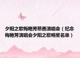 夕阳之歌梅艳芳慈善演唱会（纪念梅艳芳演唱会夕阳之歌明星名单）