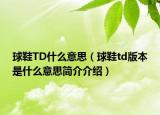 球鞋TD什么意思（球鞋td版本是什么意思简介介绍）