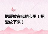 把爱放在我的心里（把爱放下来）