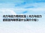 内力与应力有何区别（内力与应力的区别与联系是什么简介介绍）