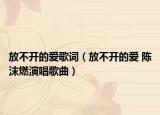 放不开的爱歌词（放不开的爱 陈沫燃演唱歌曲）