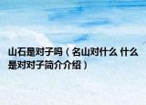 山石是对子吗（名山对什么 什么是对对子简介介绍）