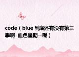 code（blue 到底还有没有第三季啊  血色星期一呢）