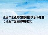 江西二套直播在线观看欢乐斗地主（江西二套直播电视剧）