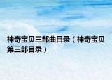 神奇宝贝三部曲目录（神奇宝贝第三部目录）
