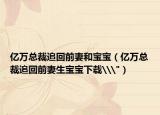 亿万总裁追回前妻和宝宝（亿万总裁追回前妻生宝宝下载\