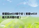 索爱和w610哪个好（索爱w610最大优点是什麼）