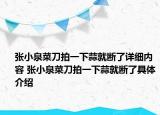 张小泉菜刀拍一下蒜就断了详细内容 张小泉菜刀拍一下蒜就断了具体介绍