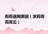 莉哥退网原因（求莉哥百度云）