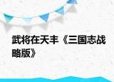 武将在天丰《三国志战略版》