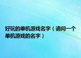 好玩的单机游戏名字（请问一个单机游戏的名字）