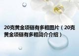 20克黄金项链有多粗图片（20克黄金项链有多粗简介介绍）
