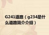 G241道路（g234是什么道路简介介绍）