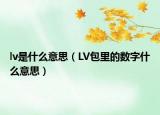 lv是什么意思（LV包里的数字什么意思）