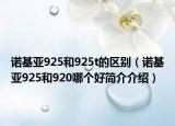诺基亚925和925t的区别（诺基亚925和920哪个好简介介绍）
