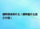 磅秤用来称什么（磅秤是什么简介介绍）
