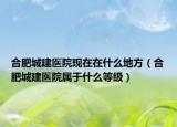 合肥城建医院现在在什么地方（合肥城建医院属于什么等级）