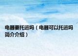 电器要托运吗（电器可以托运吗简介介绍）