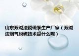山东双碱法脱硫泵生产厂家（双碱法烟气脱硫技术是什么呢）