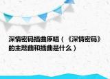 深情密码插曲原唱（《深情密码》的主题曲和插曲是什么）