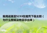 我用诺基亚5233在魔秀下载主题（为什么壁纸没有显示出来）