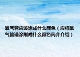 氧气管应该涂成什么颜色（应将氧气管道涂刷成什么颜色简介介绍）