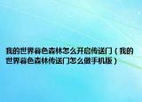 我的世界暮色森林怎么开启传送门（我的世界暮色森林传送门怎么做手机版）