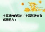 土耳其烤肉配方（土耳其烤肉有哪些配方）
