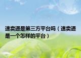 速卖通是第三方平台吗（速卖通是一个怎样的平台）