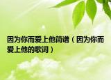 因为你而爱上他简谱（因为你而爱上他的歌词）