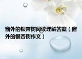 窗外的银杏树阅读理解答案（窗外的银杏树作文）