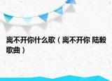 离不开你什么歌（离不开你 陆毅歌曲）