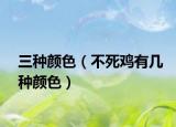 三种颜色（不死鸡有几种颜色）