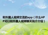 和外国人视频交流的app（什么APP可以和外国人视频聊天简介介绍）