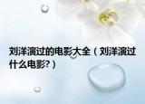 刘洋演过的电影大全（刘洋演过什么电影?）