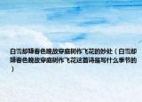 白雪却嫌春色晚故穿庭树作飞花的妙处（白雪却嫌春色晚故穿庭树作飞花这首诗是写什么季节的）
