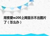 用索爱w200上网显示不出图片了（怎么办）