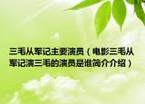 三毛从军记主要演员（电影三毛从军记演三毛的演员是谁简介介绍）