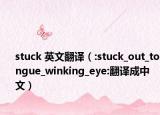 stuck 英文翻译（:stuck_out_tongue_winking_eye:翻译成中文）