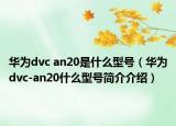 华为dvc an20是什么型号（华为dvc-an20什么型号简介介绍）