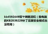 kb4592449琛ヤ竵钃濆睆（我电脑的KB2839229补丁蓝屏安全模式也没有用）