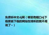 免费听中文dj网（哪里有粗口dj下载要能下载的网站在线听的就不用说了~）