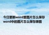 今日更新word里图片怎么保存 word中的图片怎么保存原图