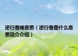 逆行者啥意思（逆行者是什么意思简介介绍）