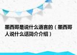 墨西哥是说什么语言的（墨西哥人说什么话简介介绍）