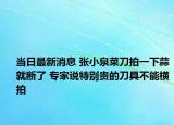 当日最新消息 张小泉菜刀拍一下蒜就断了 专家说特别贵的刀具不能横拍