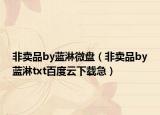 非卖品by蓝淋微盘（非卖品by蓝淋txt百度云下载急）