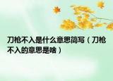 刀枪不入是什么意思简写（刀枪不入的意思是啥）